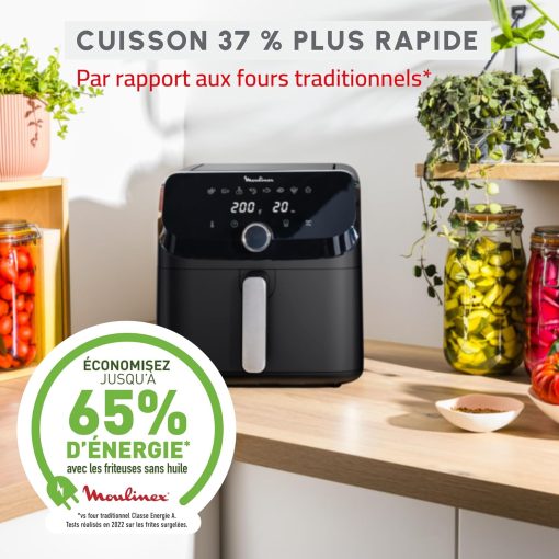 Moulinex Easy Fry air fryer, multicuiseur et four, 15 L, 9 programmes, friteuse sans huile, 3 niveaux de cuisson, compact, extra crisp, noir, AL556DF0 - Image 15