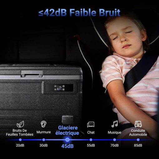 AAOBOSI 45L Glacière à Compresseur, Glaciere électrique -20℃ à 20℃, Frigo Camion APP&Bouton Contr?le, 12/24V DC et 100-240V AC Glaciere Camping Pour Voiture, Camion, Bateau et Prise De Courant - Image 37