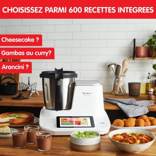 Moulinex Clickchef Compact Multi-Function Cooker, 3.6 L, 1400 W, 5 Programs, 32 Functions, Built-in Kitchen Scale, Steamer, Mixer HF456810 [Control Screen] - Image 16
