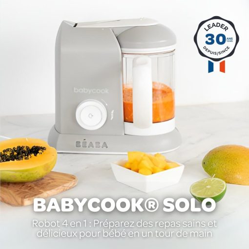BéABA, Babycook Solo, Robot Bébé 4 en 1 Mixeur-Cuiseur, Cuisson Vapeur, Diversification alimentaire, Petits pots bébé maison, Noir - Image 42