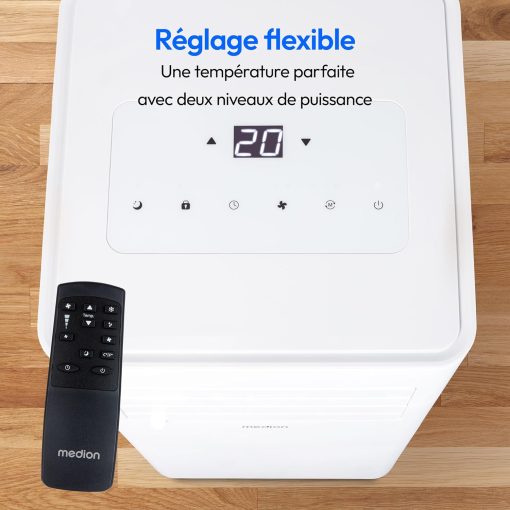 MEDION Smart Climatiseur Mobile P1002 (10000 BTU, 3-en-1, Refroidir, Déshumidification, Ventilation, jusqu'à 34m2, kit de joint de fenêtre, mode sommeil, contr?le Wifi, Télécommande, écran, MD 37733) - Image 13