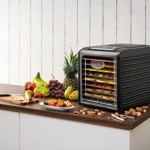 KLARSTEIN Fruit Jerky DryPower - Food Dehydrator, Fruit Drying Machine, Taste Remains Intent, Temperature Control, Timer, Fan, Removable Grates, Screen, 9 Grids, Black - Image 12