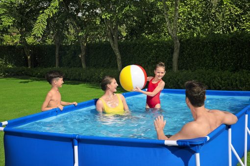 Bestway Steel Pro Frame Piscine carrée sans pompe en acier Bleu 400 x 211 x 81 cm bleu 56405 - Image 7