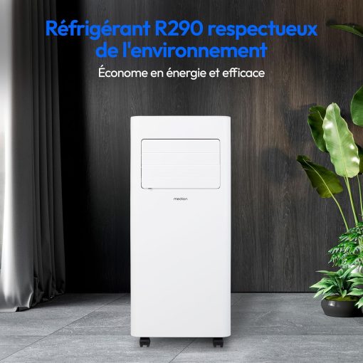 MEDION Smart Climatiseur Mobile P1002 (10000 BTU, 3-en-1, Refroidir, Déshumidification, Ventilation, jusqu'à 34m2, kit de joint de fenêtre, mode sommeil, contr?le Wifi, Télécommande, écran, MD 37733) - Image 12