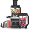 Ninja 3-in-1 Food Processor and Blender with 5 Programs: Mixer, Mixer Max, Chop, Mix, Puree, Bowl 1.8L, Jug 2.1L, Cup 700ml, 1200W, Dishwasher Safe, Auto-iQ, Black BN800EU