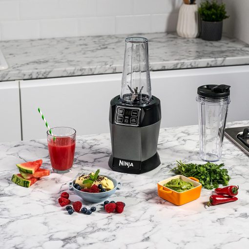 Ninja Robot de cuisine avec 4 programmes automatiques ; hacher, réduire en purée, trancher, mélanger, et 3 vitesses manuelles, bol de 2,1L, 850W, lave-vaisselle, noir BN650EU - Image 21