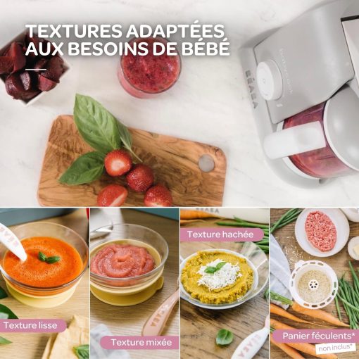 BéABA, Babycook Solo, Robot Bébé 4 en 1 Mixeur-Cuiseur, Cuisson Vapeur, Diversification alimentaire, Petits pots bébé maison, Noir - Image 45