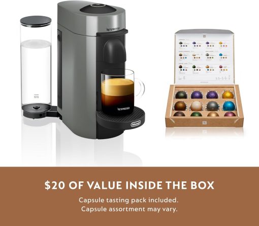 Nespresso Vertuo Plus Coffee and Espresso Maker By De'Longhi, Ink Black - Image 15