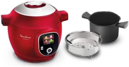Moulinex Cookéo Smart Multicooker with 180 Pre-Programmed Recipes for up to 6 People 6 Modes of Quick and Easy Step-by-Step Cooking 1600 W Red, 6 L - Image 2