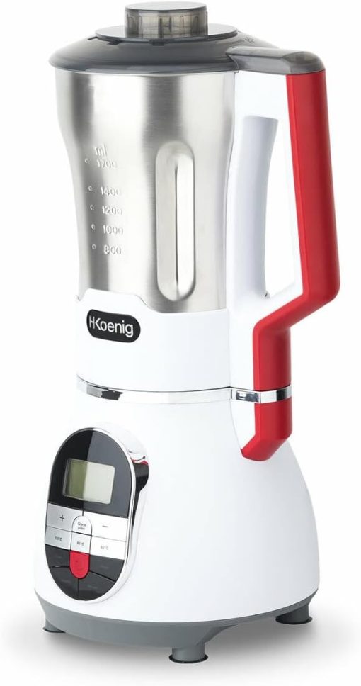 H.Koenig Soup Maker Blender Chauffant 1.7L MXC36, Bol Inox, 2 Programmes de Cuisson, Polyvalent, 3 Vitesses Pulse, Chauffage jusqu'à 100°C - Image 2