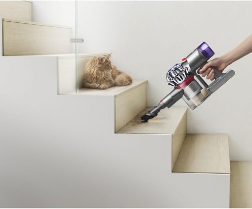 Dyson V8 Advanced? Aspirateur Balai sans Fil – 130 AW, 40 Min d’autonomie, Brosse Motorbar Auto-démêlante, Accessoires combinés, Station Murale, Argent/Nickel - Image 5