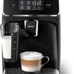 Philips Series 2200 Espresso Machine - Coffee Bean - LatteGo Milk Frother, 3 Coffee Specialties, Intuitive Touch Screen, Glossy Black (EP2231/40)