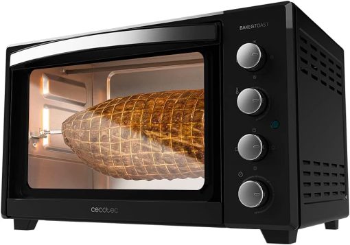Cecotec Bake&Toast 4600 White Gyro Table Convection Oven 46 Liter, 2000 W, Interior Light, 12 Functions, Temperature up to 230o, Double Glazed Door, Includes Spit