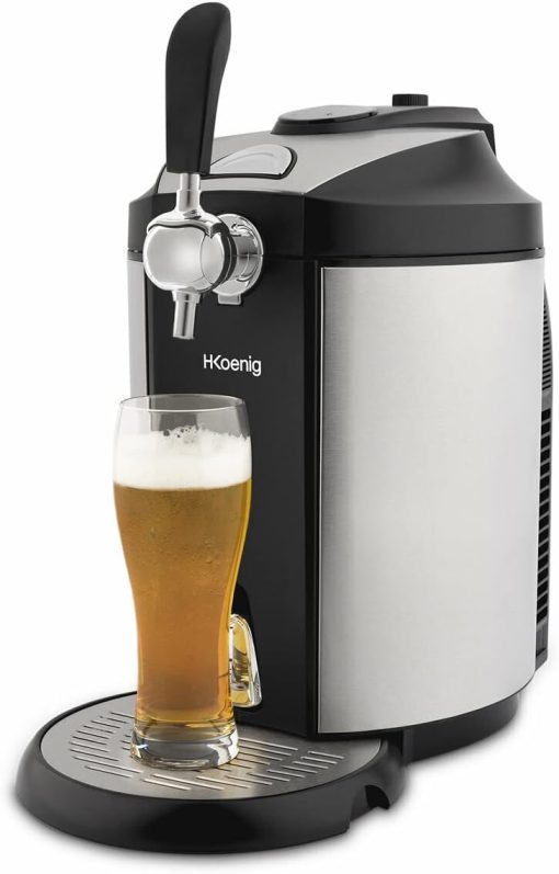 H.Koenig Tireuse à Bière compatible tous F?ts Universels Pressurisés de 5L Inox BW1778, Machine, Pompe, Pression domestique, Professionnelle, Universelle, Refroidissement intégré 4°C - Image 3