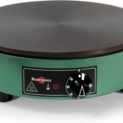KRAMPOUZ Crêpière électrique BILLIG - Plaque en Fonte Usinée Diamètre 40 cm - 220-240 Volts et 3000 Watts - Véritable Crêpière Traditionnelle Bretonne Familiale - Fabriquée en France - Réf CEBPA4AO-KR