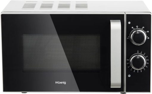 H.Koenig Micro-Ondes Four Grill 2 en 1 VIO9, 25L, Plateau tournant 27cm, 10 modes de cuisson jusqu’à 1000W, Décongélation, Cuisson combinée, écran LCD [Classe énergétique A+]