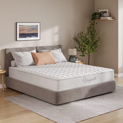 Vesgantti Matelas hybride européen 80 x 200 cm avec mousse à mémoire de forme respirante et ressorts ensachés individuels, fermeté moyenne, blanc - Image 6