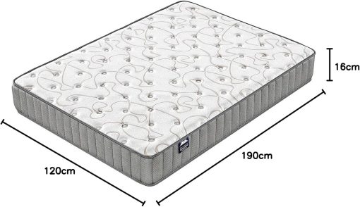 NOVEMBER - Orionis Mattress 120 x 190 cm - Hybrid Technology: HDensity Foam + Memory Foam - Thickness 22 cm - Toning & Wrap Support - Sanitized Label (Anti-Bacterial/Dust Mite) - Image 10