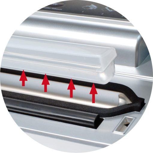 CASO VC200 - Appareil de mise sous vide, fra?cheur 8x plus longue, double soudure, épaisseur de vide réglable, avec bo?te à film, cutter, 2 rouleaux de film professionnel, flexible - Image 7