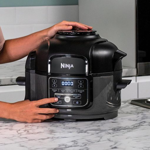 Ninja Foodi MINI 6-en-1 4.7L Multicuiseur, Autocuiseur Multifonction, Friteuse, 6 fonctions de cuisson dont Cuisson lente et Vapeur, 1460W, Gris/Noir OP100EU - Image 34