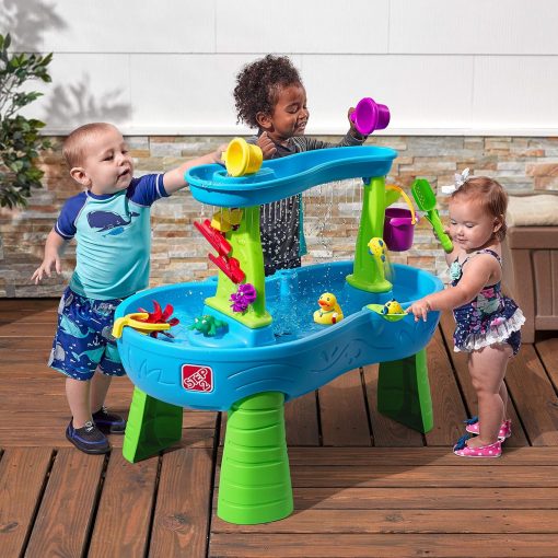 Step2 Rain Shower Splash Table d'eau avec 13 Accessoires - Bleu & Vert | Table Jeux d'eau | Table d’activité pour Le Jardin, Table Activité Eau | Table d'eau Extérieur - Image 29
