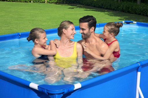 Bestway Steel Pro Frame Piscine carrée sans pompe en acier Bleu 400 x 211 x 81 cm bleu 56405 - Image 8