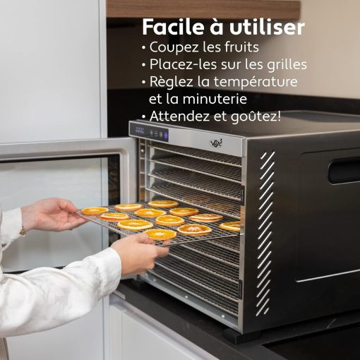 Vita5 Nobel Pro6 Food Dehydrator with 6 Stainless Steel Trays - Dehydrator with 24-Hour Timer and Temperature 35-75°C - Dehydrator for Meat, Fruit, Mushrooms - 650W Food Dehydrator - Image 17