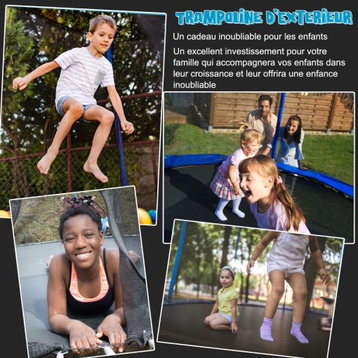 Trampoline d'Extérieur ?366 cm Trampoline avec Panier de Basket Filet de Protection Trampoline pour Enfants et Adultes - Image 8
