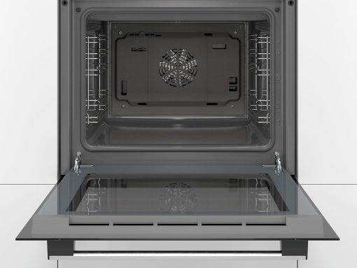 Bosch HBF133BR0 Série 2 - Four encastrable - 60 x 60 cm - Accessoire de nettoyage EcoClean Direct - Cuisson Air chaud 3D sur 3 niveaux en même temps - écran LED - Chauffage rapide - Sécurité enfant - Image 3