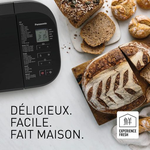 Panasonic SD-YR2550SXE Automatic Bread Maker, Raisin, Nut and Yeast Dispensers, 31 Auto Programs, Dual Temperature Sensor, 13 Hour Digital Timer, LCD Display, Silver - Image 3