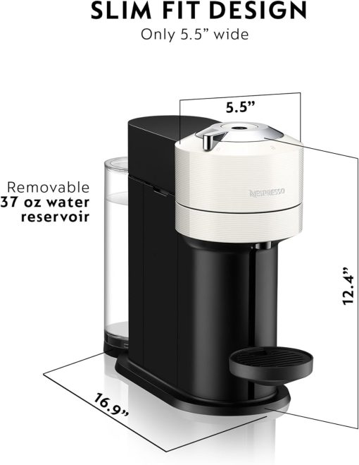 Nespresso Vertuo Next Coffee and Espresso Machine by De'Longhi with Milk Frother, 8 ounces, Dark Grey - Image 55