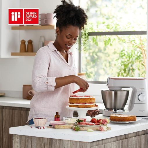 Kenwood Titanium Chef Baker KVC65.001WH, Pastry Robot with Integrated Scales, Including 3-Piece Pastry Set, Spatula & Splash Protection, 1200 W, White - Image 19