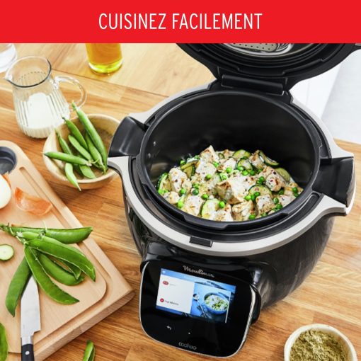 Moulinex Cookeo Touch Wifi, Multicuiseur intelligent avec écran tactile, Recettes via Wifi, Compatible Extra Crisp Air Fryer, Inclus Moule à gateau 18 cm, YY5297FB - Image 12