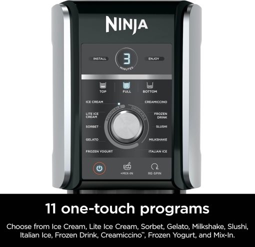 Ninja NC301 CREAMi Ice Cream Maker, for Gelato, Mix-ins, Milkshakes, Sorbet, Smoothie Bowls & More, 7 One-Touch Programs, with (2) Pint Containers & Lids, Compact Size, Perfect for Kids, Silver - Image 36