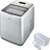 MEDION Ice maker (ice cube size small & large, 2.6 litre water tank, short production time approx. 10 minutes, crystal clear ice cubes, self-cleaning, control window, screen,
