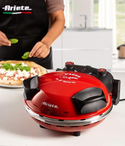 Ariete Pizza Oven 918, Pizza 4 Minutes, 5 Cooking Levels, Refractory Plate for Heating, Wooden Blades Included, Maximum Temperature 400°C, 1200W, White - Image 14