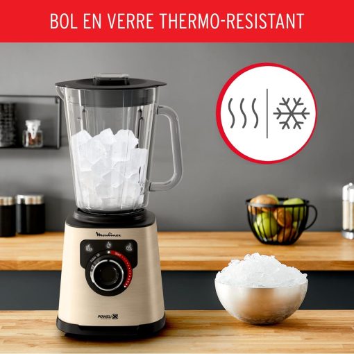 Moulinex Perfectmix Cook blender chauffant à haute vitesse, 10 programmes automatiques, 1400 W, YY5607FG, Noir et Transparent, Métal - Image 33
