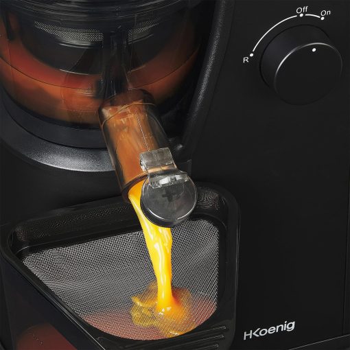 H.Koenig GSX12 Vertical Juice Extractor Stainless Steel Black, Fruit and Vegetable Juice, BPA Free, 82 mm Wide Mouth, Soft Pressure, 1 Litre, 400 W - Image 12