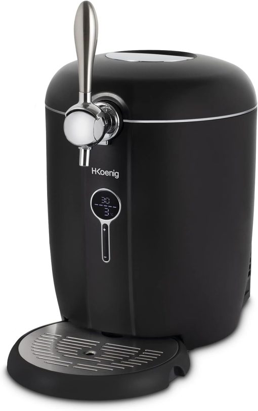 H.Koenig Tireuse à Bière compatible tous F?ts Universels Pressurisés de 5L Inox BW1778, Machine, Pompe, Pression domestique, Professionnelle, Universelle, Refroidissement intégré 4°C - Image 2