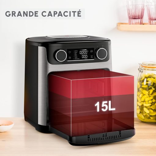 Moulinex Easy Fry air fryer, multicuiseur et four, 15 L, 9 programmes, friteuse sans huile, 3 niveaux de cuisson, compact, extra crisp, noir, AL556DF0 - Image 20