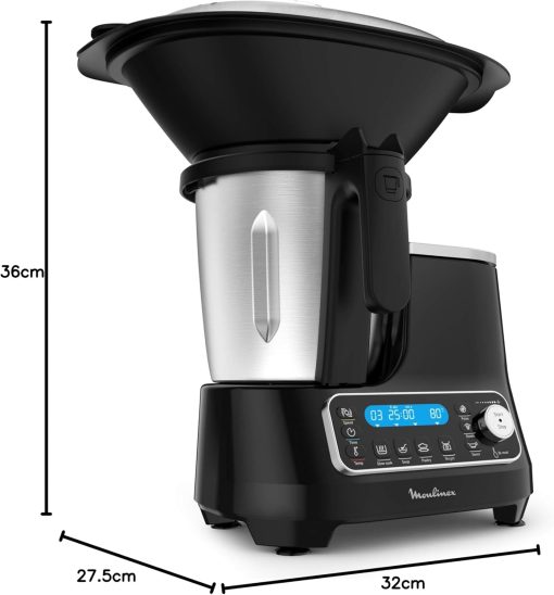 Moulinex Clickchef Compact Multi-Function Cooker, 3.6 L, 1400 W, 5 Programs, 32 Functions, Built-in Kitchen Scale, Steamer, Mixer HF456810 [Control Screen] - Image 11