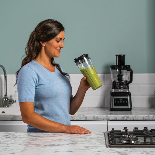 Ninja 3-in-1 Food Processor and Blender with 5 Programs: Mixer, Mixer Max, Chop, Mix, Puree, Bowl 1.8L, Jug 2.1L, Cup 700ml, 1200W, Dishwasher Safe, Auto-iQ, Black BN800EU - Image 7