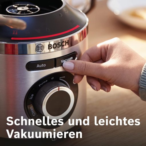 Bosch Electroménager - MMBV622M Blender sous vide VitaPower Série 8 – Grande préservation des vitamines – Gourde to go avec valve sous-vide – 1,5 L – 1000W - Argent/Noir - Image 7