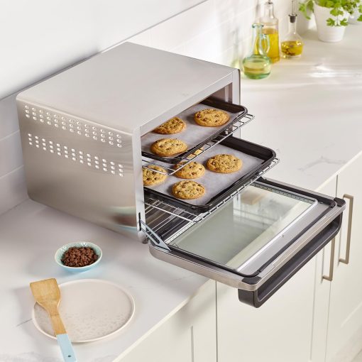 Ninja Foodi 8-in-1 Multifunctional Oven, Portable Mini Oven, Work Surfaces, Multi-Function Oven with 8 Cooking Functions; Air Fry, Roast, Grill, Bake and More Silver/Black SP101EU - Image 4