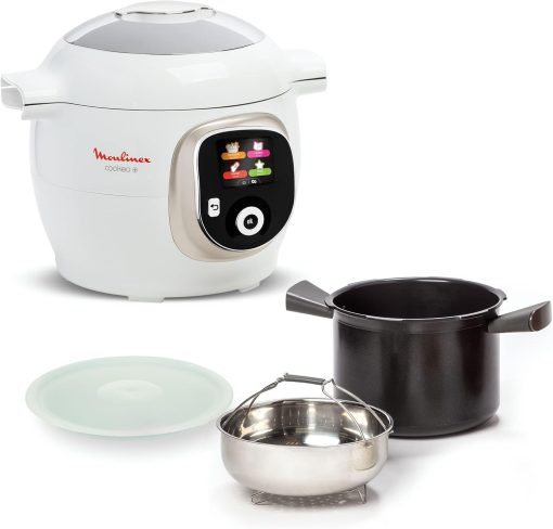 Moulinex, Cookeo Multicuiseur intelligent 6L, 150 recettes intégrées, Cuisson sans surveillance, Ecran intuitif, Guide de cuisson, Application MyMoulinex, 1600W, Blanc, 15 ans réparabilité - Image 28