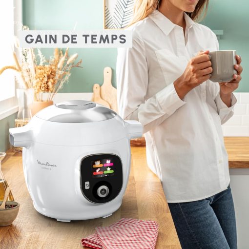 Moulinex, Cookeo Multicuiseur intelligent 6L, 150 recettes intégrées, Cuisson sans surveillance, Ecran intuitif, Guide de cuisson, Application MyMoulinex, 1600W, Blanc, 15 ans réparabilité - Image 26