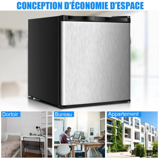 Mini Congélateur Vertical Capacité 31,1 L Porte Réversible en Acier Inoxydable Contr?le Mécanique Température Réglable - Image 6