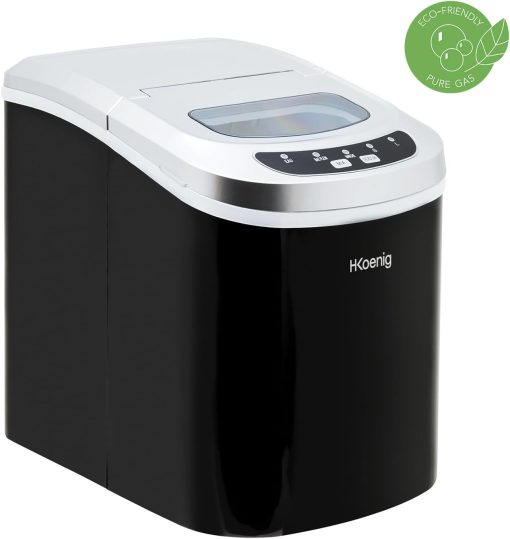 H.Koenig KB20 Ice Cube Machine, 12 kg in 24 hours, 2 sizes of ice cubes, self-cleaning, portable, quiet 2.1L, ice cubes ready in 6 minutes, ice scoop - Image 8