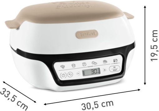 Tefal Smart Cake Machine, 5 Automatic Programs, Ideal Temperature and Time Adjustment, Non-Stick Aluminum Pan, 6 Creabake Muffin Tins, Cake Factory KD804910 - Image 3