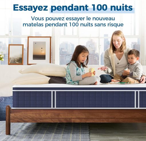 Inofia Ace Hybrid Firm Mattress 140 x 200 cm H4 Firm Mattress with Breathable Memory Foam and Independent Bagged Springs, 7 Ergonomic Zones, Extra Comfort for Adults and Children - Image 17